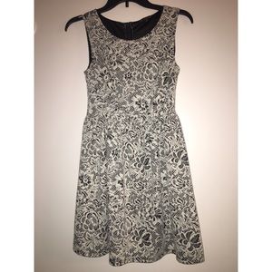 Black and white floral dress